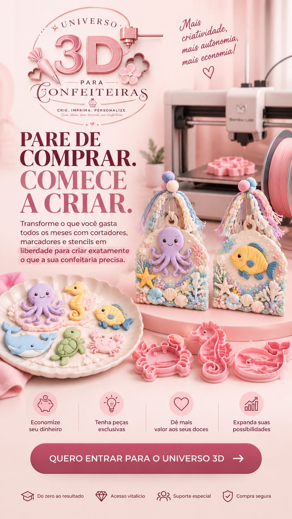 Universo 3D para Confeiteiras
