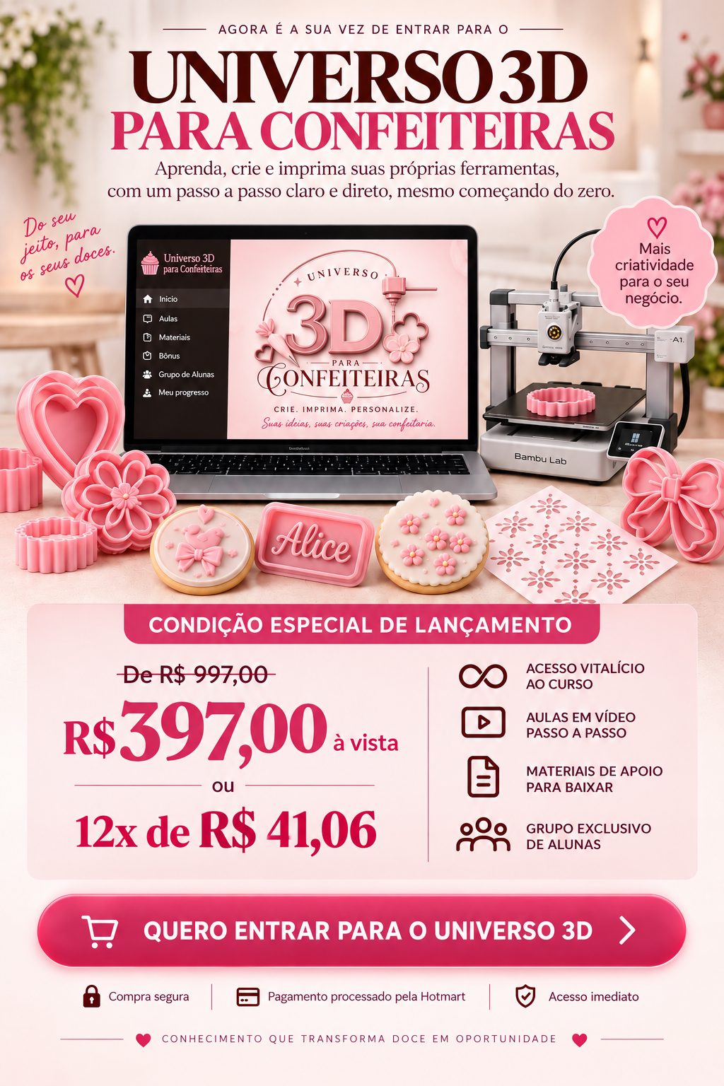 Universo 3D para Confeiteiras